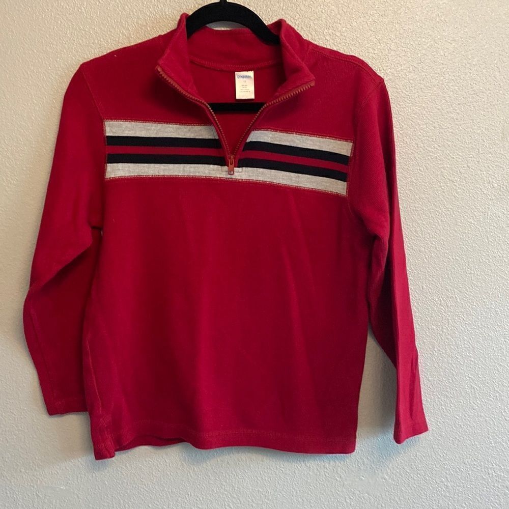 Gymboree- Red 1/4 zip sweater- size 12